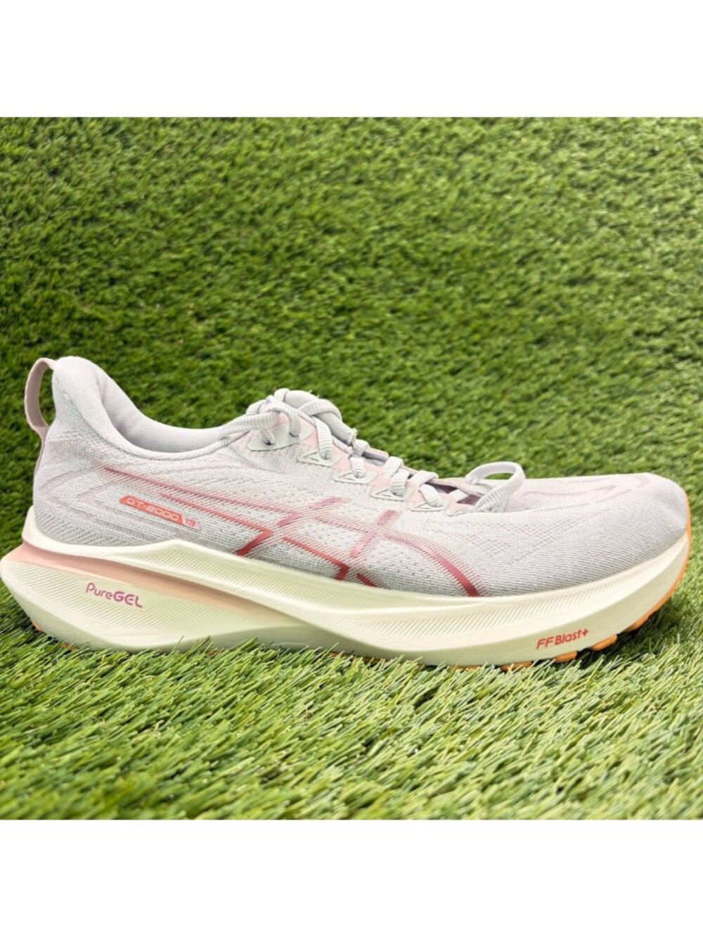 Asics GT-2000 13 Women Size 10.5 Gray Pink White Athletic Running Shoes Sneakers